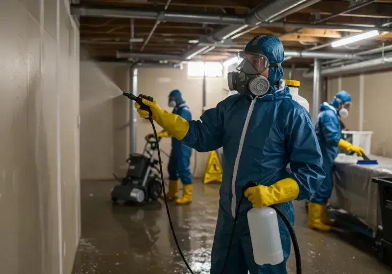 Basement Sanitization and Antimicrobial Treatment process in Newport East, RI